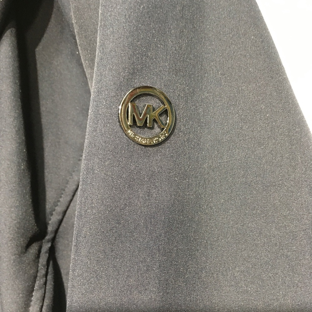Michael Kors Navy Blue Women's Long Line Zip Technical Hooded Jacket Size Large - Picture 8 of 11